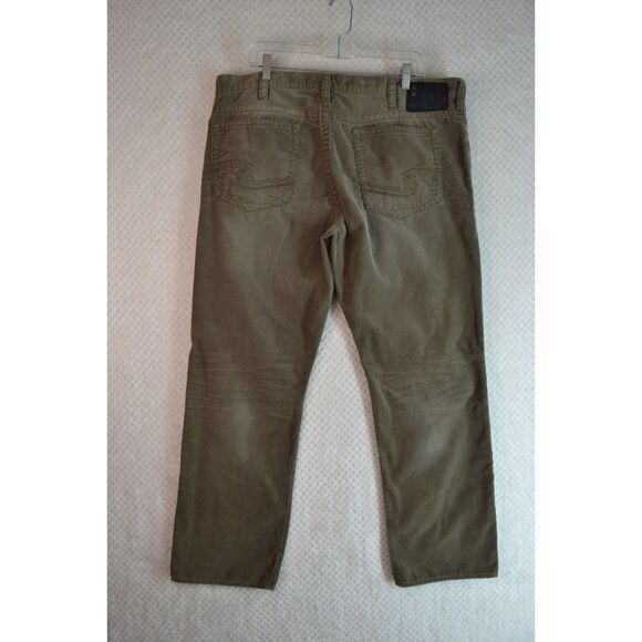 Silver Jeans Grayson Heritage Men's 38x32 Tan Corduroy Pants Preppy Straight Y2K - Picture 6 of 16